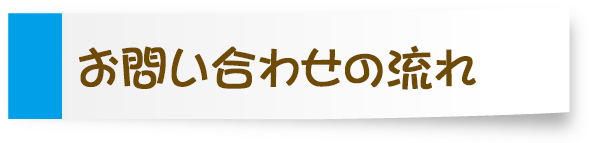 お問い合わせの流れ